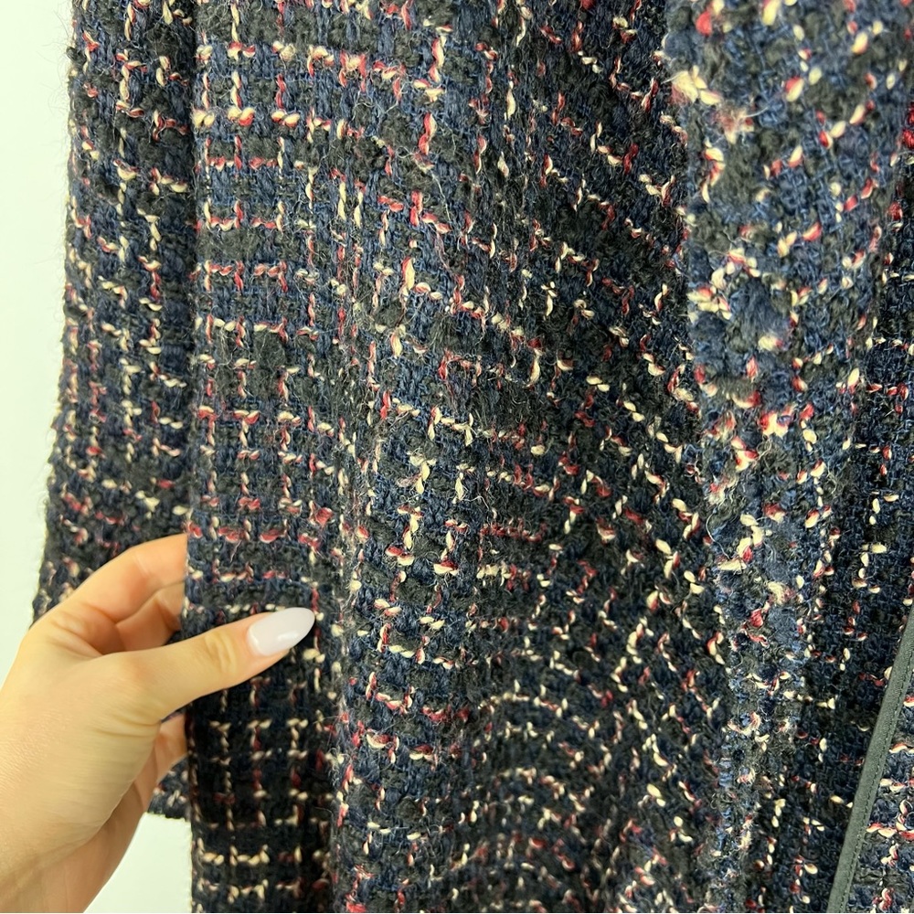 Theory tweed wool blend open front jacket size S - Picture 10 of 12